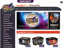 Tablet Screenshot of cosmicfireworks.com